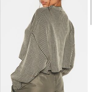 PrettyLittleThing Two Toned Striped Sweater